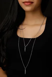 Amelia Silver Layered Chain image 1