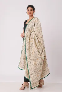 Urmi hand embriodered kantha silk dupatta image 2