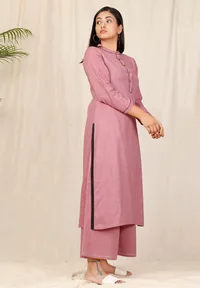 Set of 2: Purple kurta and purple pallazos image 3