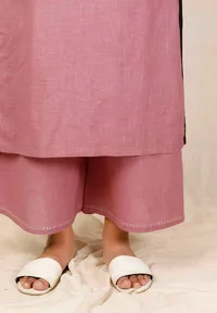 Set of 2: Purple kurta and purple pallazos image 5