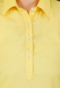 Yellow Pure Cotton Pathani Kurta image 5
