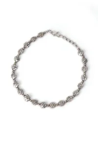 Blossom Charm Silver Anklet image 3