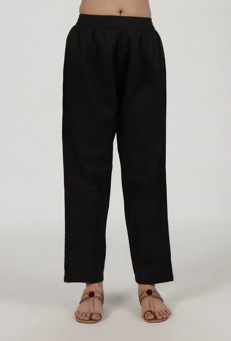 Black Cotton Pant