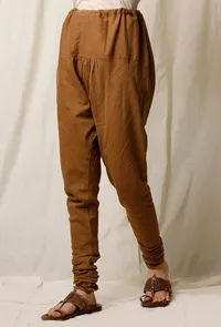 Khaki Cotton Slub Churidaar image 2