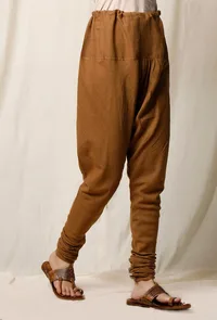 Khaki Cotton Slub Churidaar image 3