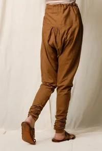 Khaki Cotton Slub Churidaar image 4