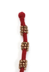 Gold Beads Red Thread Anklet image 4