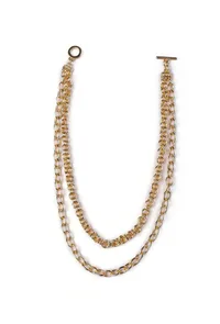 Lina Double Layered Twisted Gold Chain image 2
