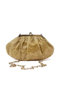 Goldy Golden Embellished Clutch Bag image 3