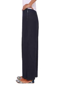 Navy Blue Cotton Linen Palazzo Pants image 2