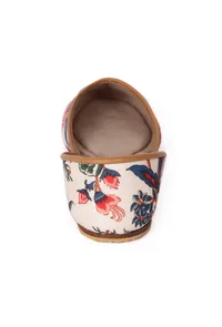 Coral And Blue Floral Chintz Jutti image 6