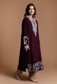 Gondola Aari Embroidered Kashmiri Phiran-Free Size image 2
