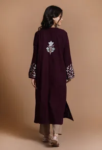 Gondola Aari Embroidered Kashmiri Phiran-Free Size image 4