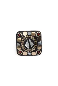 Square Shaped Laq Fashionable Light Weight Multi Color Ring image 3