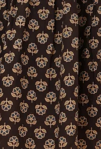 Edie Black Ajrakh Print Cotton Dress image 6