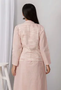 Pink Sleeveless Nehru Jacket image 4