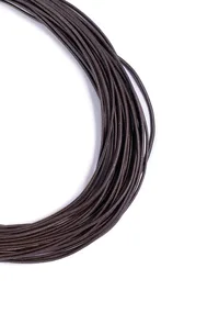 Onyx Black Contrast Thread Tribal Necklace image 3