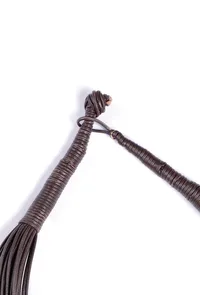 Onyx Black Contrast Thread Tribal Necklace image 4