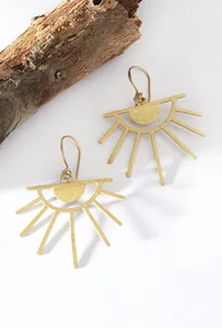 Golden Aura Eye Earrings image 1